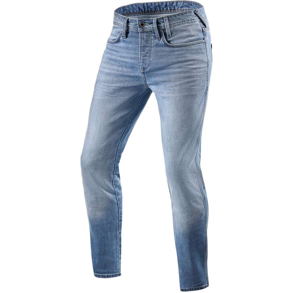 Rev'it PISTON 2 SK Motorcycle Jeans Washed Blue L32