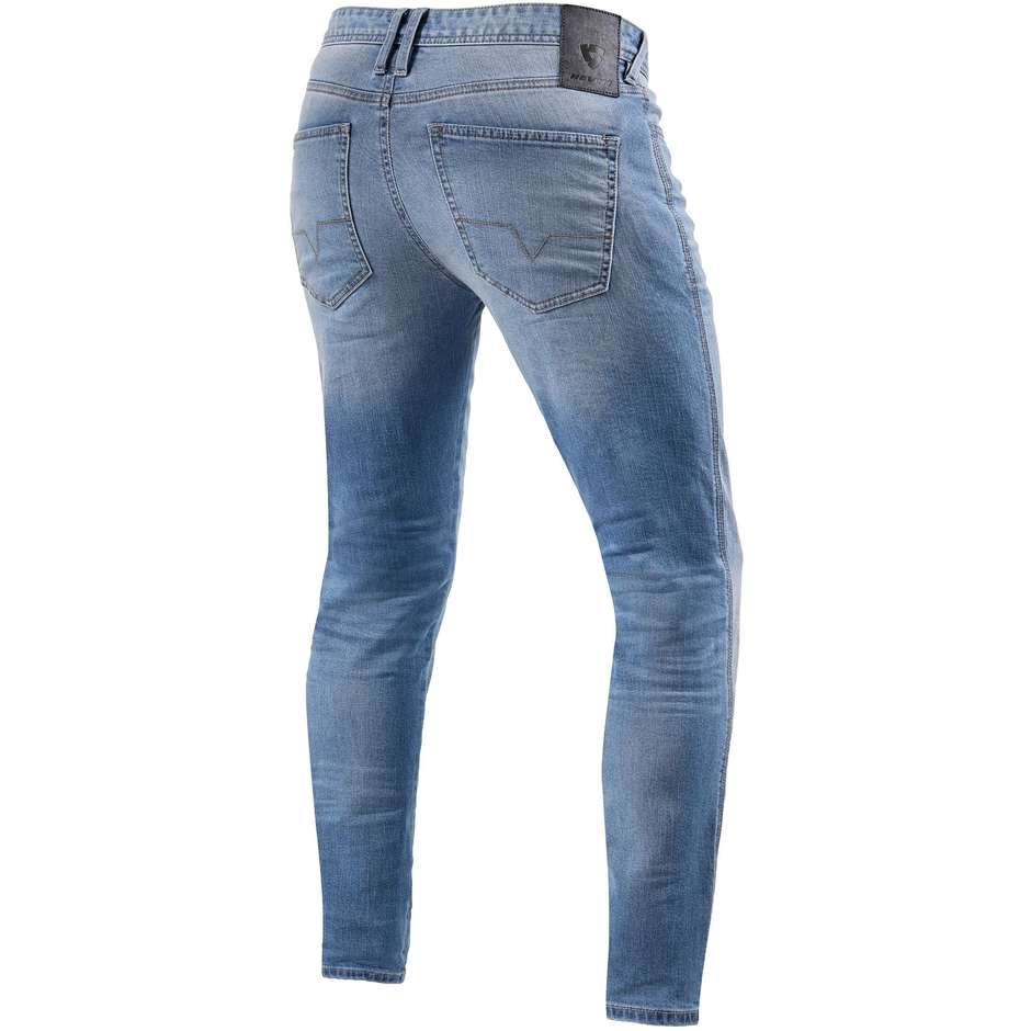 Rev'it PISTON 2 SK Motorcycle Jeans Washed Blue L34