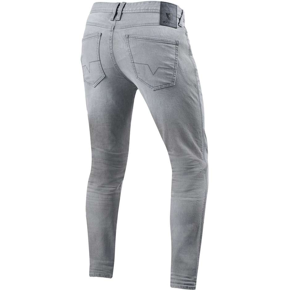 Rev'it PISTON 2 SK Motorcycle Jeans Washed Light Gray L34