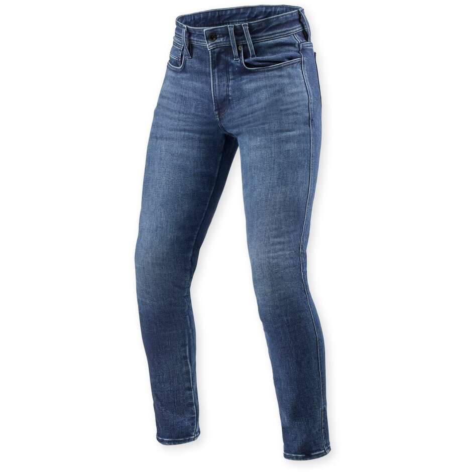 Rev'it Piston 3 Skinny Motorcycle Jeans Medium Blue used - L32