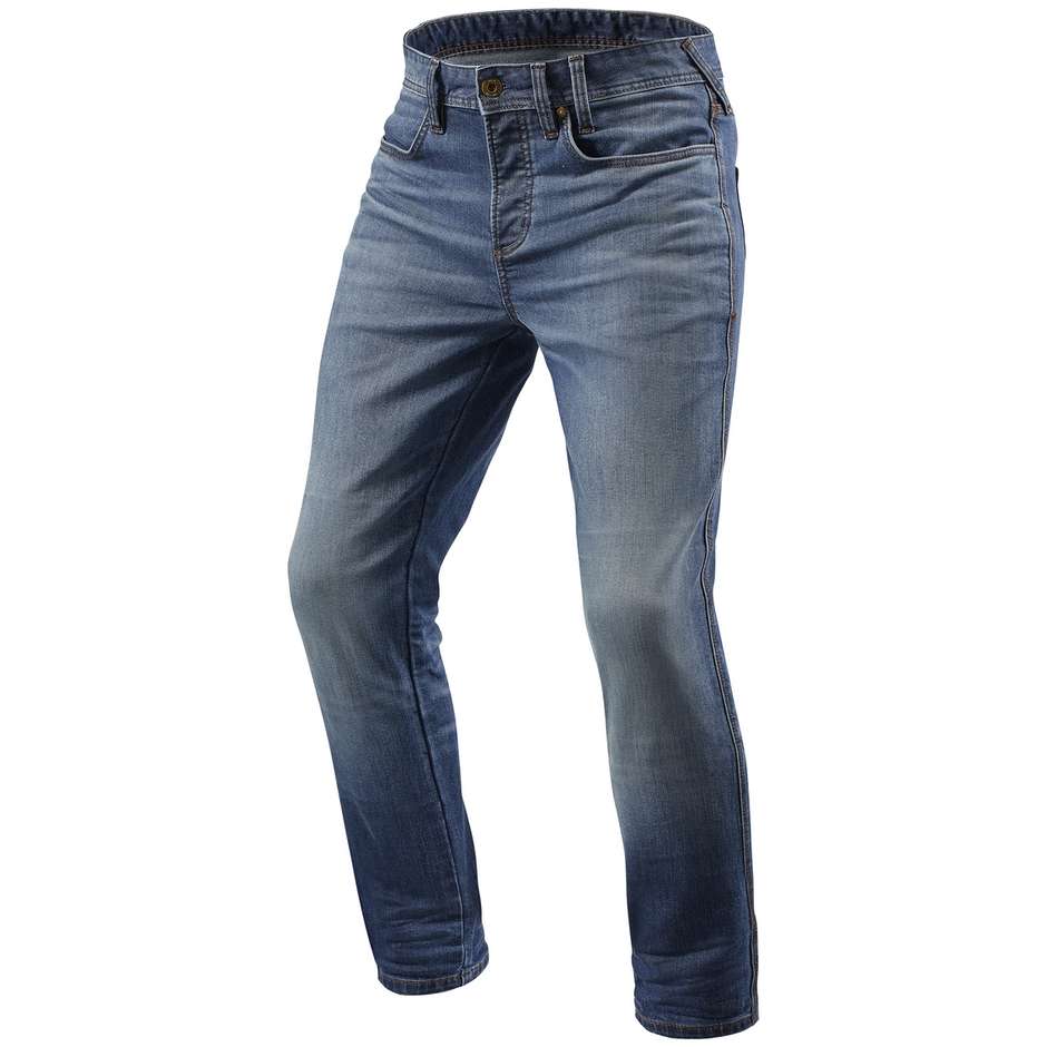 Rev'it PISTON Jeans Moto Medium Washed Bleu L34