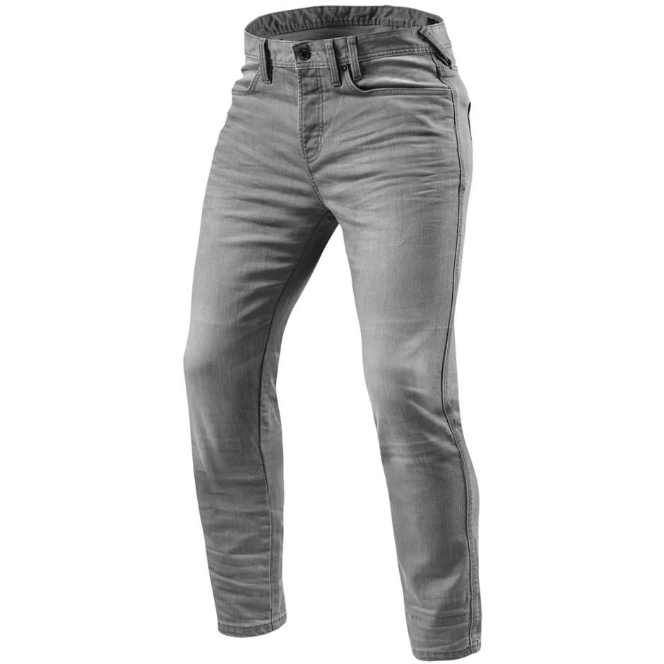 Rev'it PISTON Motorcycle Jeans Washed Light Gray L34