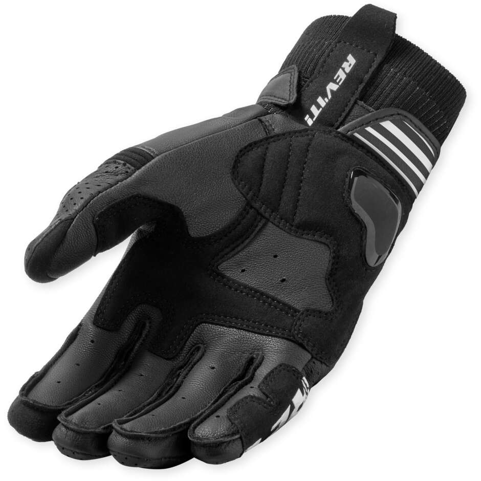 Rev'it Positron Motorradhandschuhe Schwarz Weiß