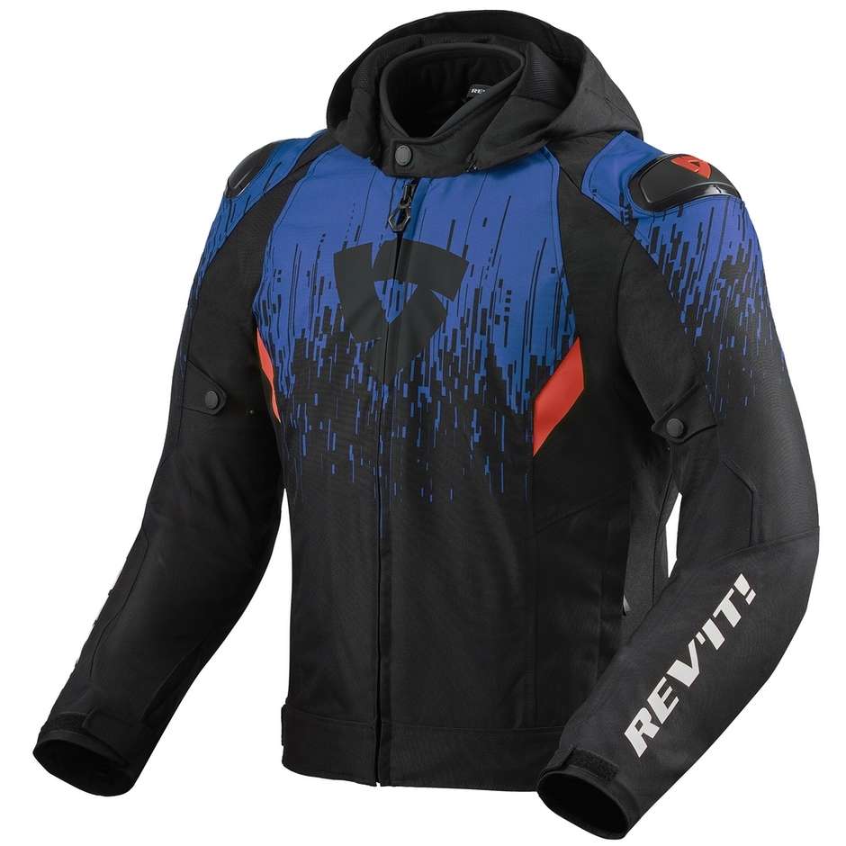 Rev'it QUANTUM 2 H2O Sport Motorcycle Jacket Black Blue