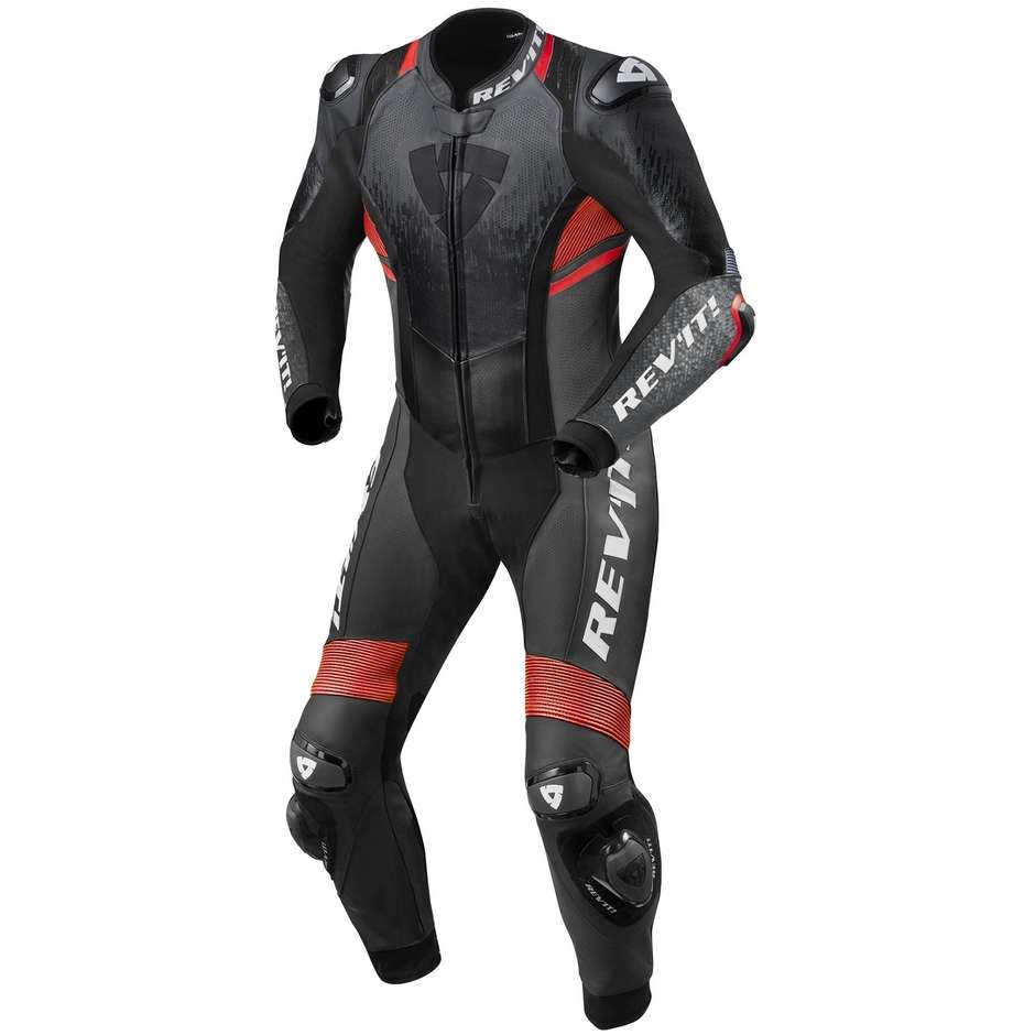 Rev'it QUANTUM 2 Professional Full Face Motorcycle Suit Anthracite Neon Red 1pcs