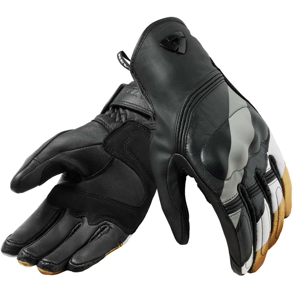 Rev'it REDHILL LADIES Damen Motorradhandschuhe Schwarz Gelb Ocker