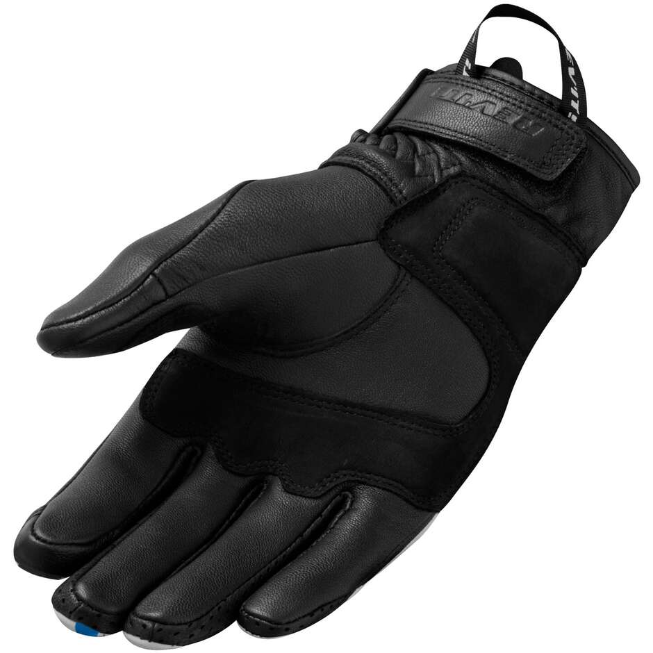 Rev'it REDHILL Red Blue Leather Motorcycle Gloves