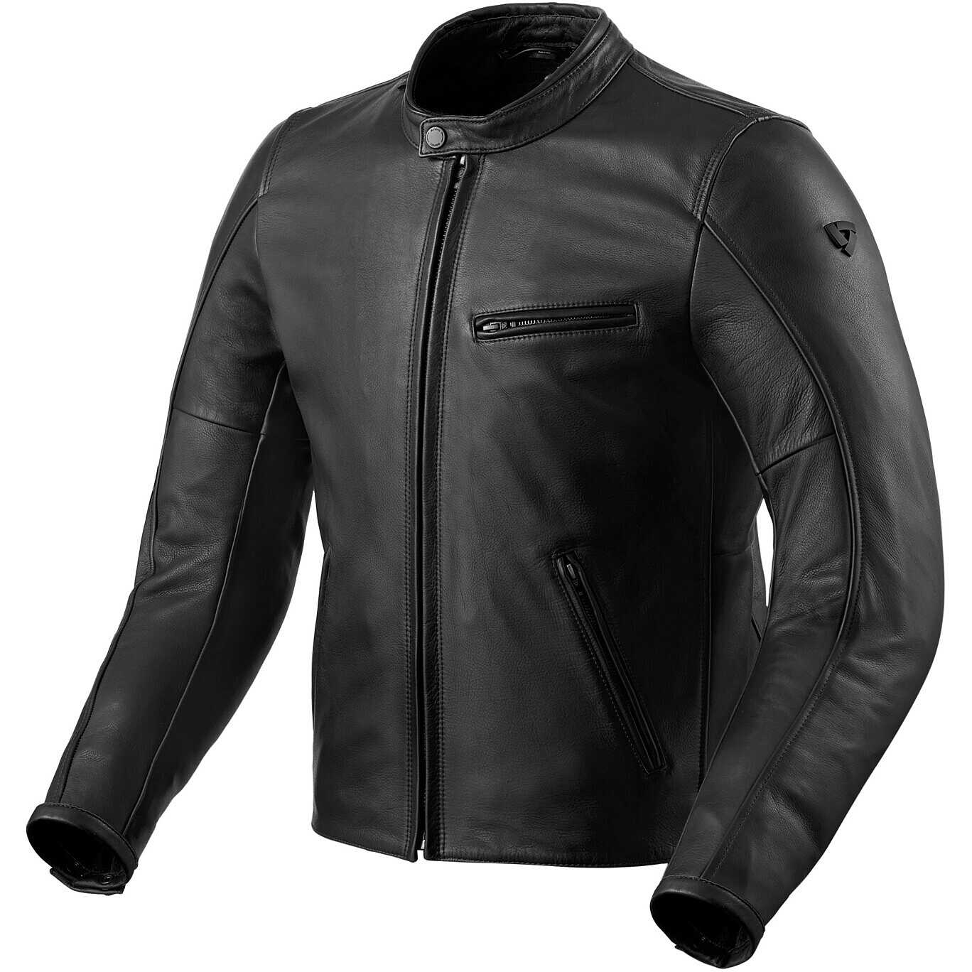 Rev'it RINO Custom Leather Motorcycle Jacket Black For Sale Online ...