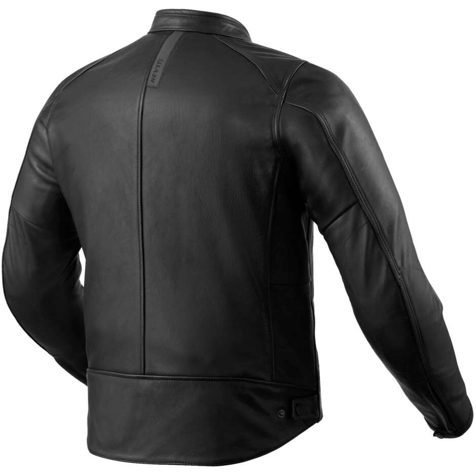 Rev'it RINO Custom Leather Motorcycle Jacket Black