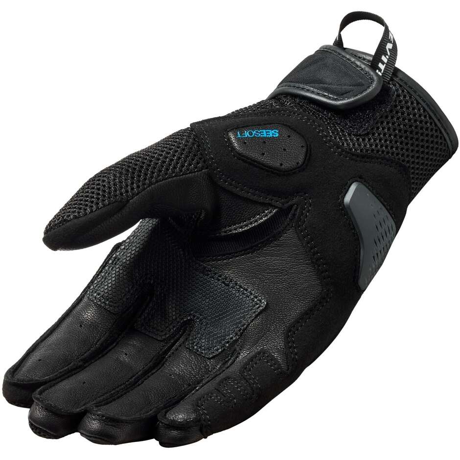 Rev'it RITMO Leder Motorradhandschuhe Schwarz