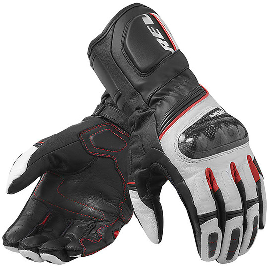 Rev'it RSR 3 Racing Leather Motorcycle Gloves Black Red