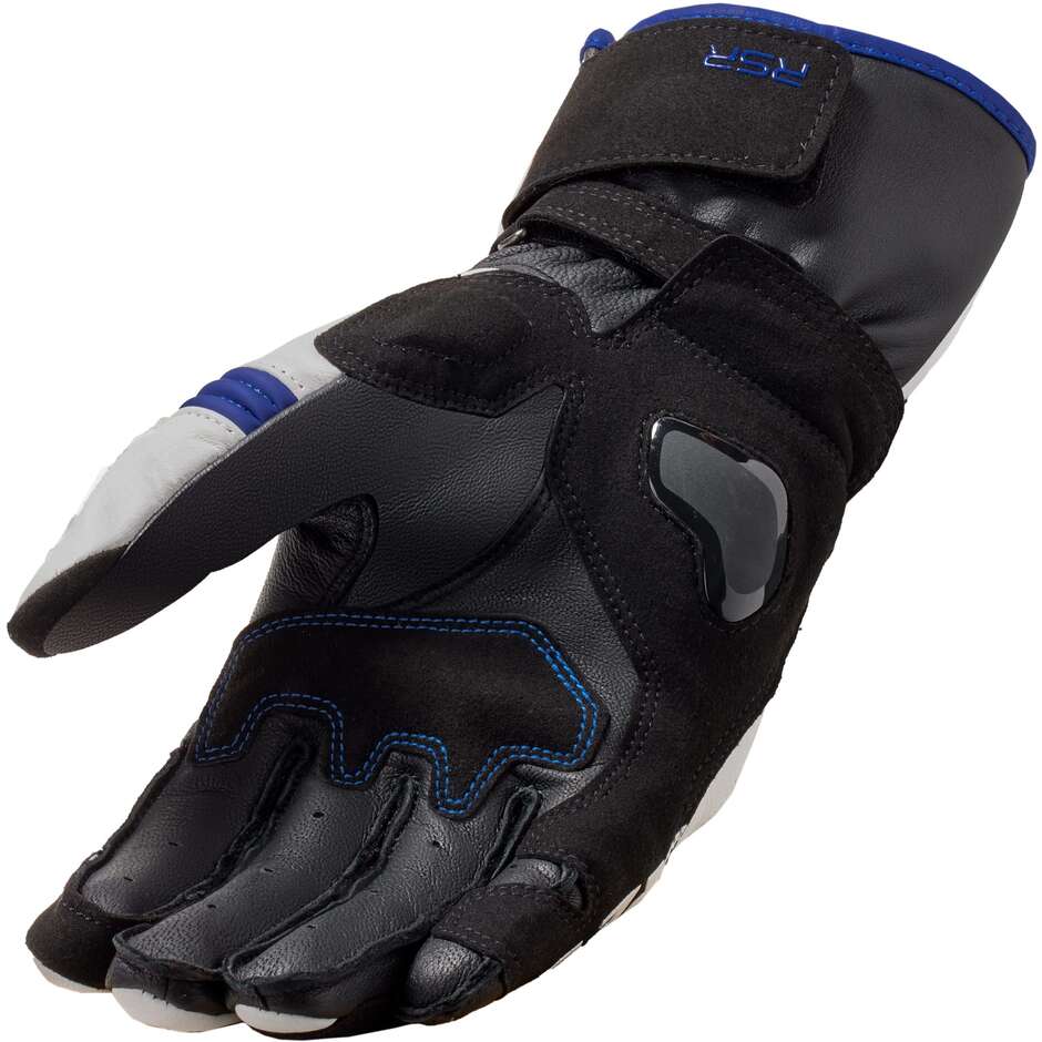 Rev'it RSR 5 Motorcycle Gloves White Blue