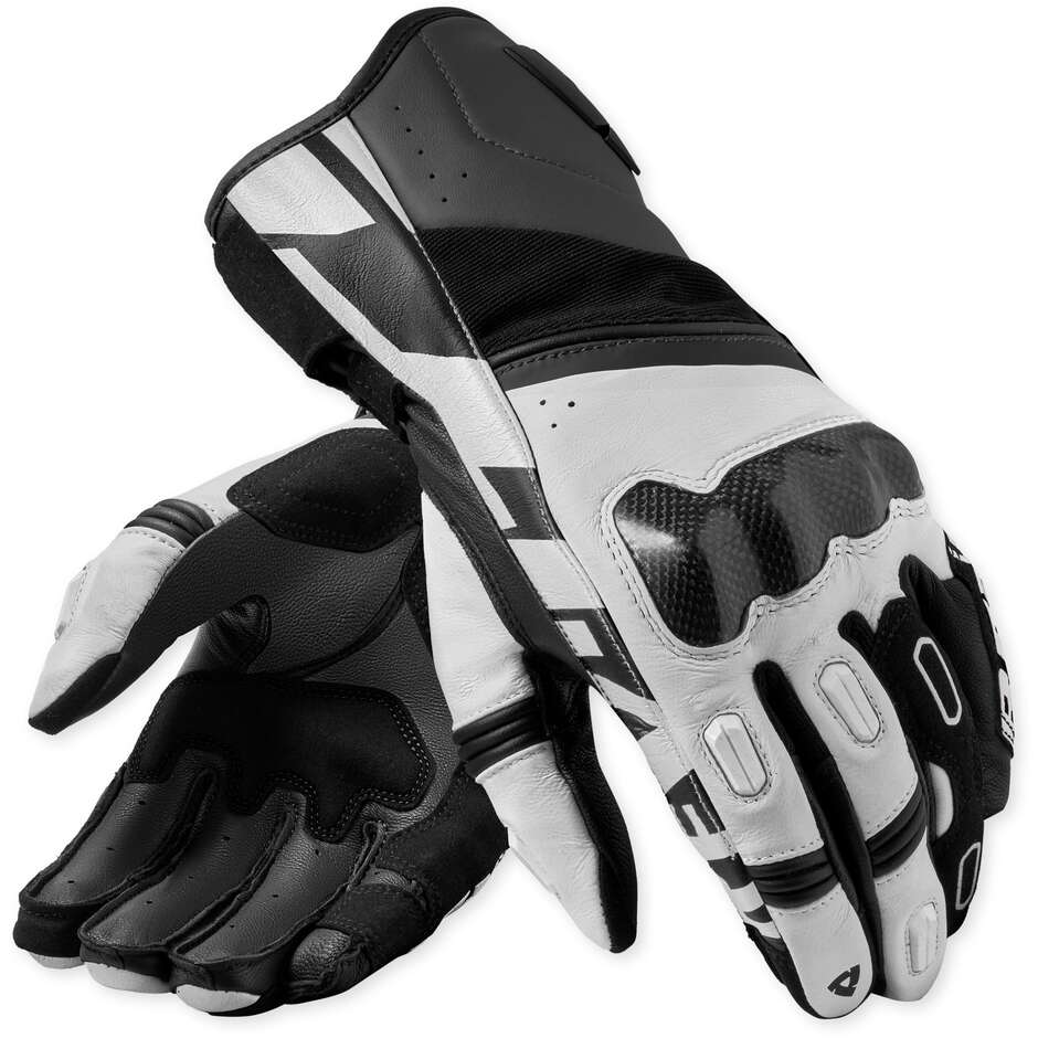 Rev'it RSR 5 Motorradhandschuhe Schwarz Weiß