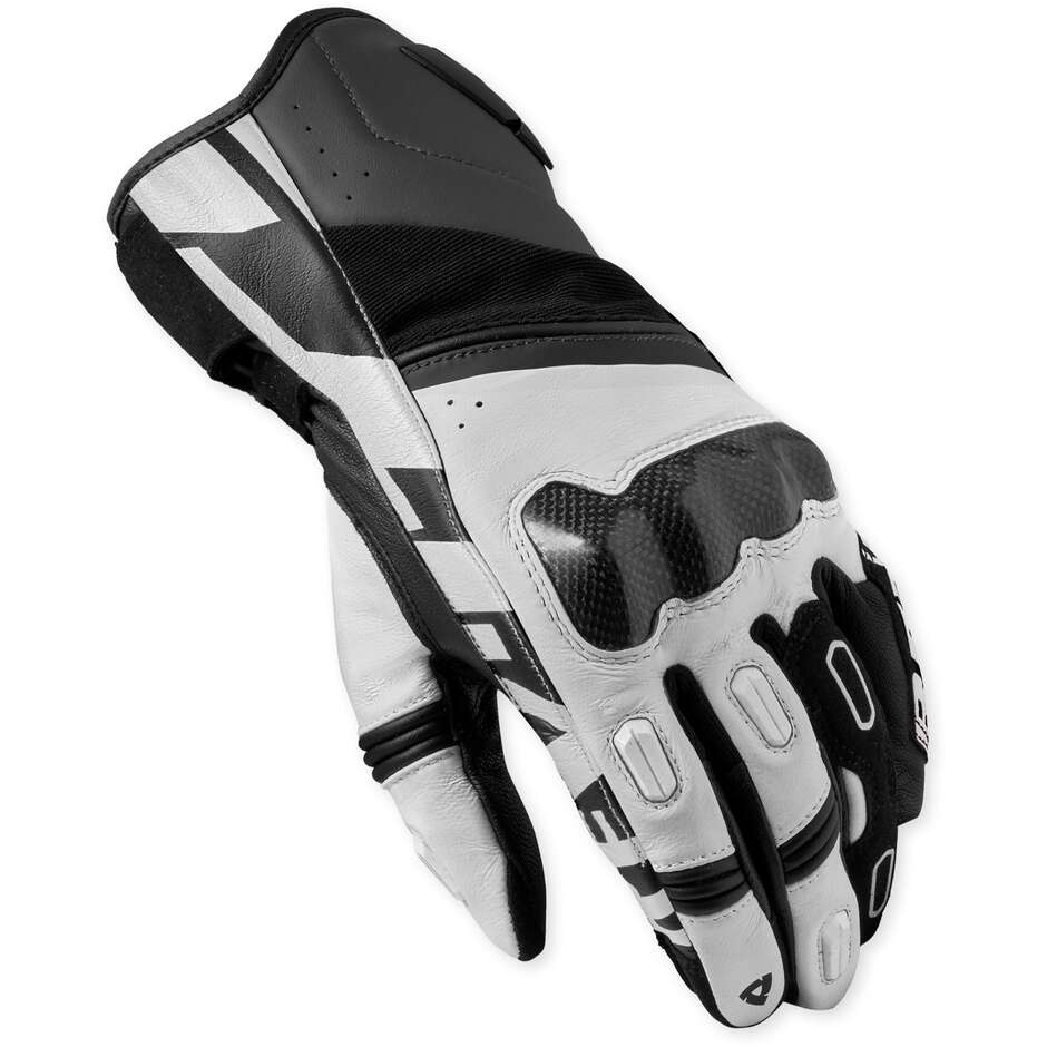 Rev'it RSR 5 Motorradhandschuhe Schwarz Weiß
