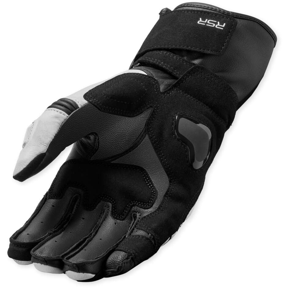 Rev'it RSR 5 Motorradhandschuhe Schwarz Weiß