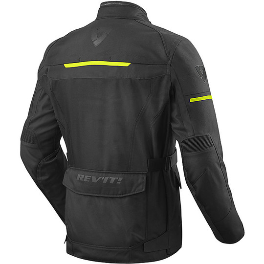 Rev'it SAFARI 3 Black Neon Yellow Fluo Motorcycle Jacket
