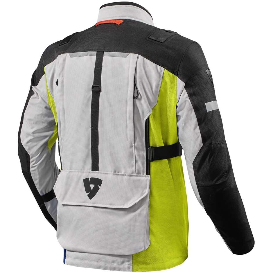 Rev'it SAND 4 H2O Touring Motorcycle Jacket Silver Yellow Neon