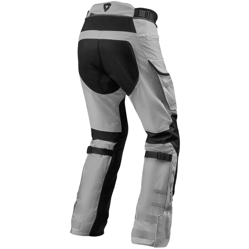 Rev'it SAND 4 H2O Touring Motorcycle Pants Silver Black STRETCHED