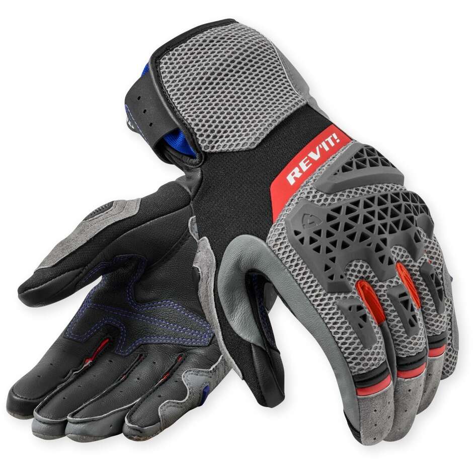 Rev'it Sand 5 Ladies Motorcycle Gloves Grey Red
