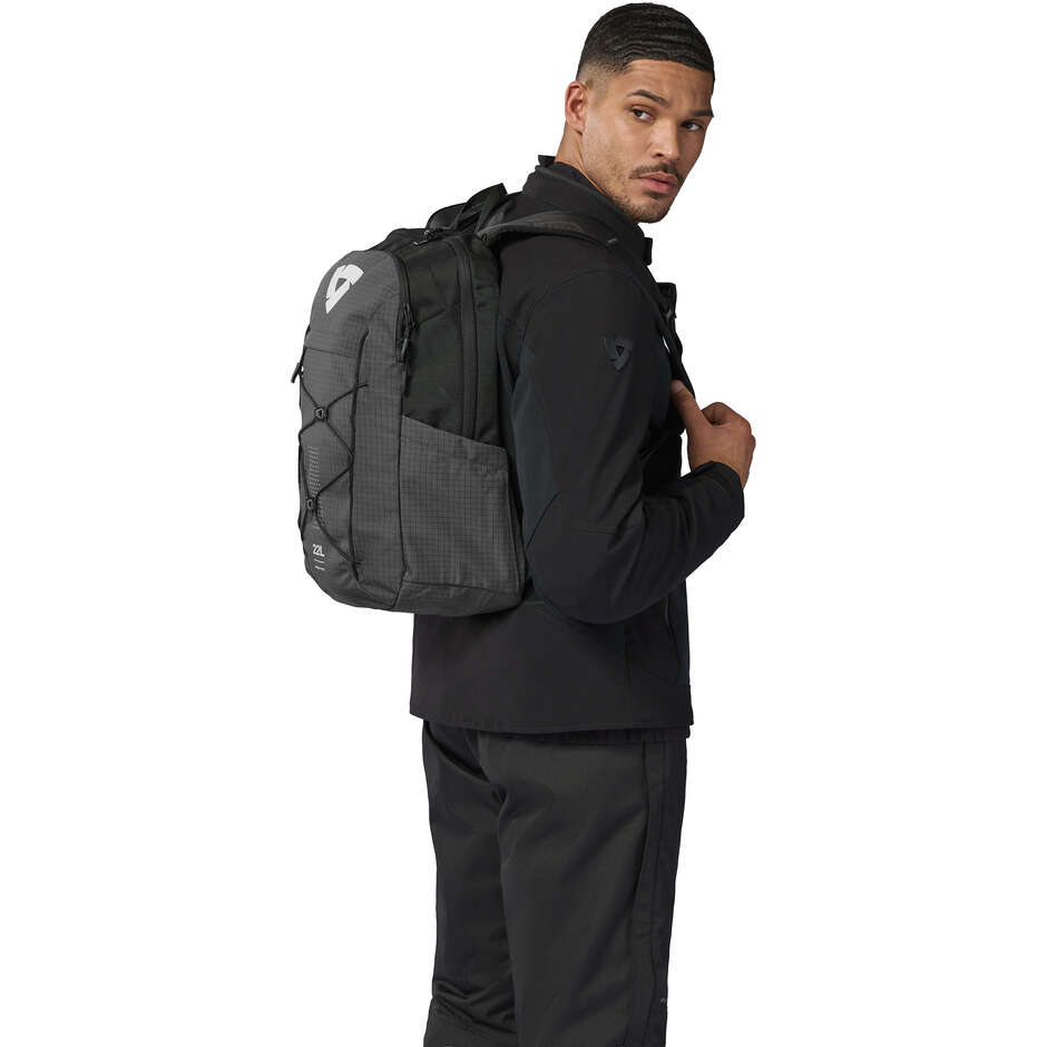 REV'IT Saroa Motorradrucksack Grau Schwarz