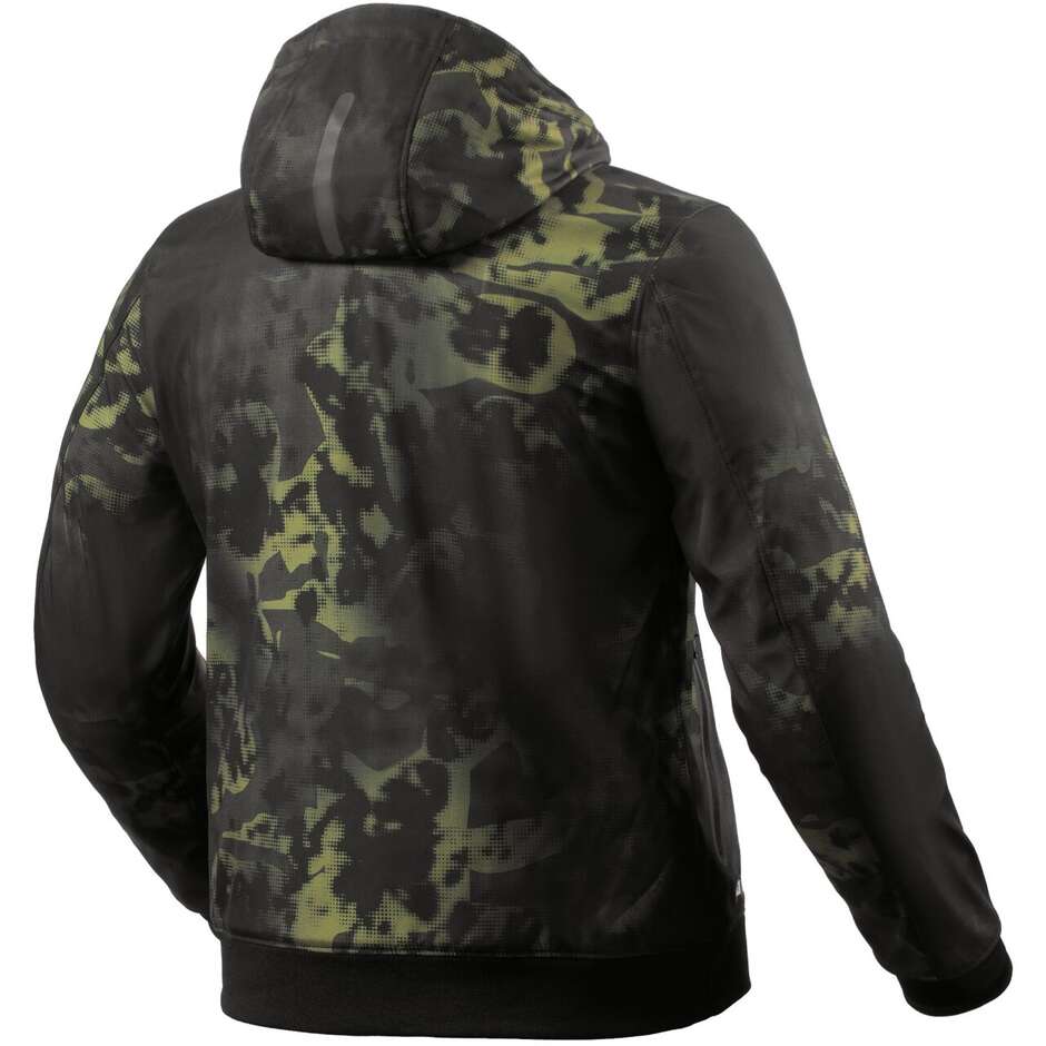 Rev'it SAROS WB Black Dark Green Fabric Motorcycle Jacket