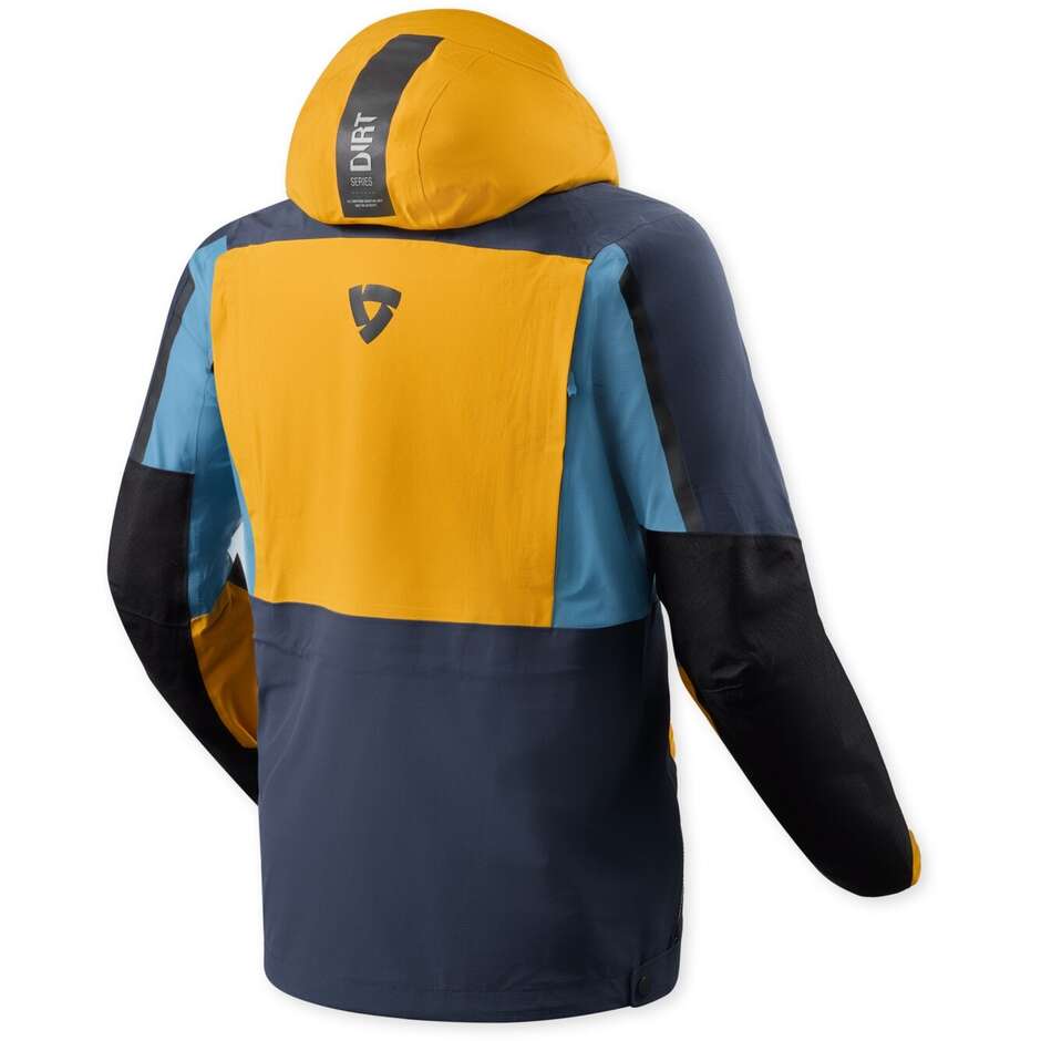 Rev'it Smock Blackwater 3 H2O Motorcycle Jacket Yellow Ochre Blue