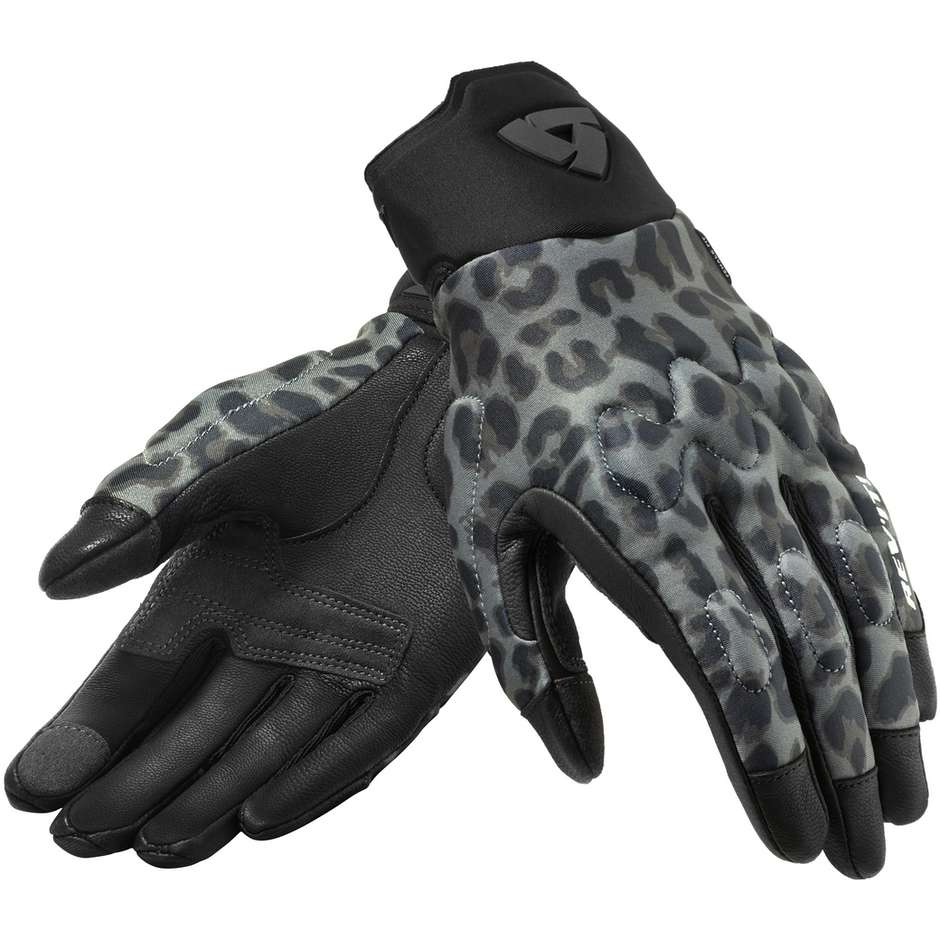 Rev'it SPECTRUM Ladies Motorcycle Gloves Dark Gray Leopard