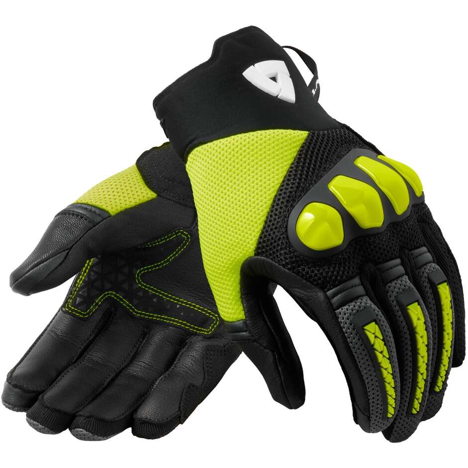 Rev'it SPEEDART AIR Fabric Motorcycle Gloves Black Neon Yellow