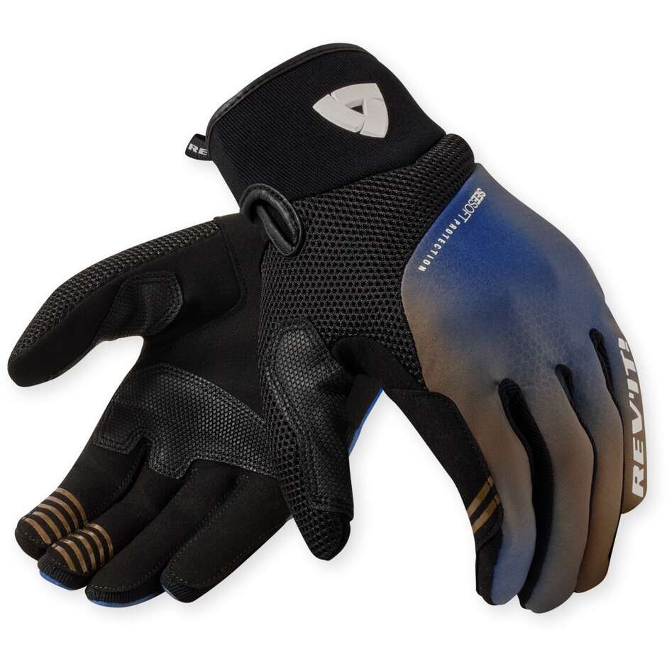 Rev'it Surge Motorradhandschuhe Blaue Camouflage