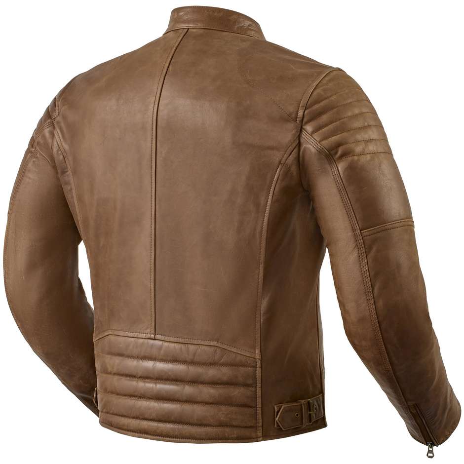 Rev'it SURGENT Brown Custom Leather Motorcycle Jacket