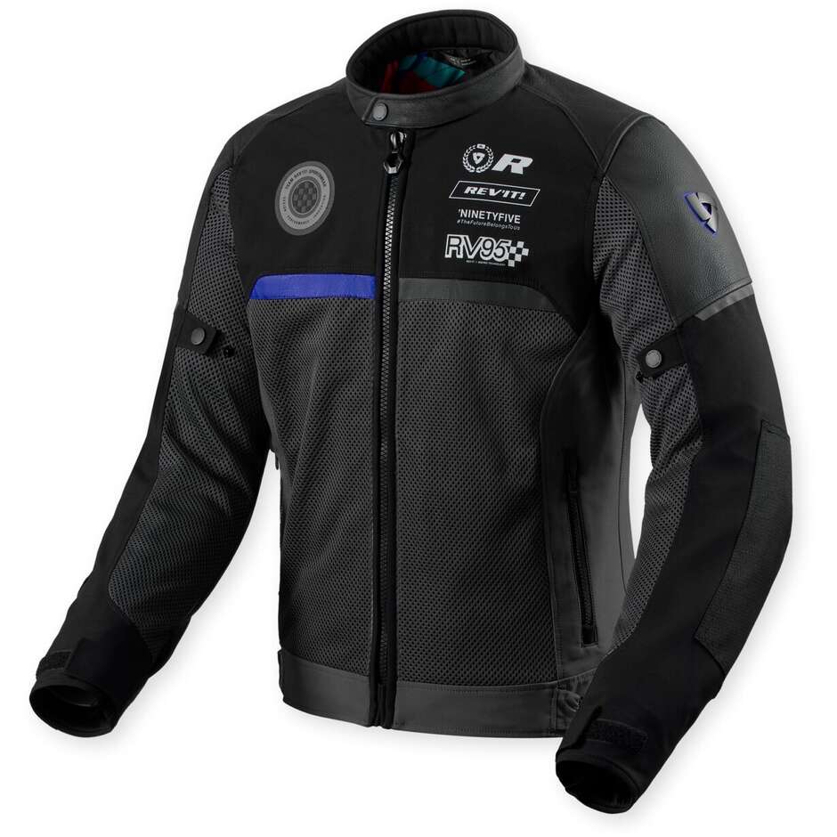 Rev'it Swiftblade Motorcycle Jacket Black Blue
