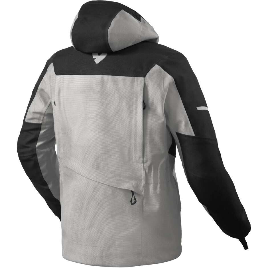 Rev'it Tectonic H2O Motorradjacke Schwarz Hellgrau