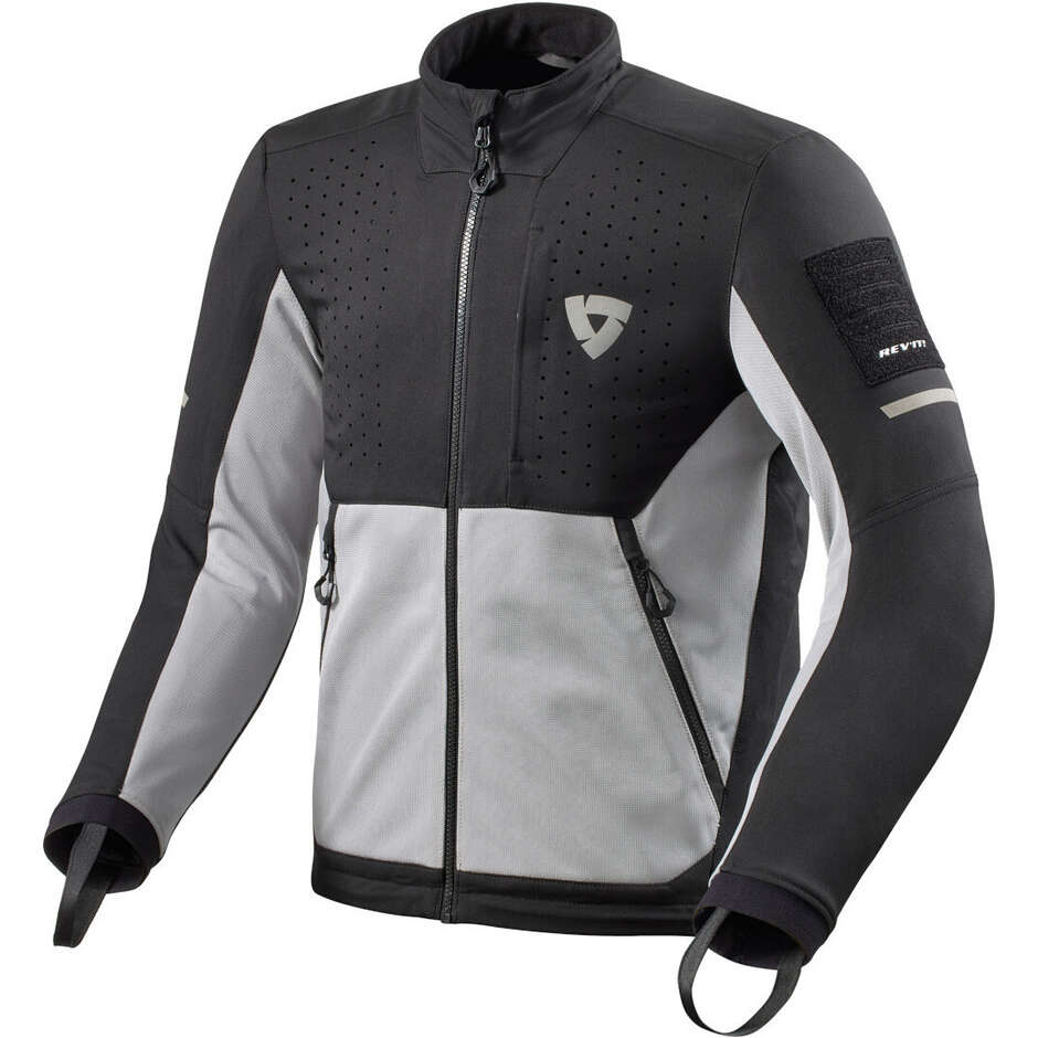 Rev'it Tectonic H2O Motorradjacke Schwarz Hellgrau