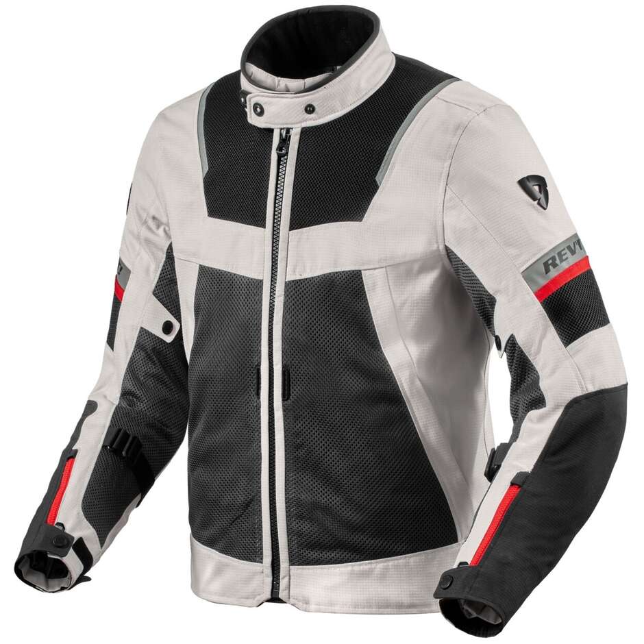 Rev'it TORNADO 4 H2O Fabric Motorcycle Jacket Silver Black