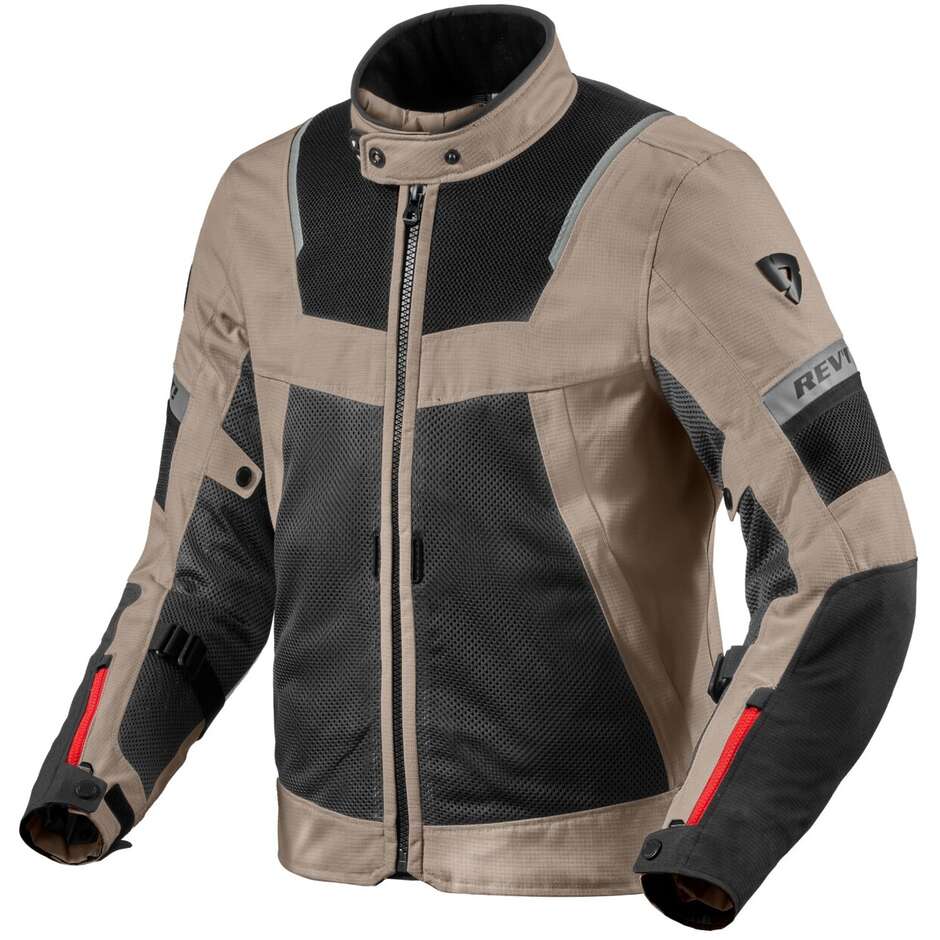 Rev'it TORNADO 4 H2O Stoff Motorradjacke Sand Schwarz