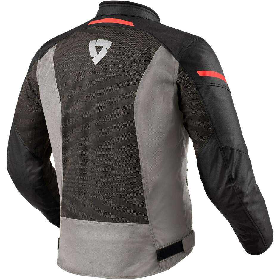 Rev'it TORQUE 2 H2O Grau-Rote Motorradjacke