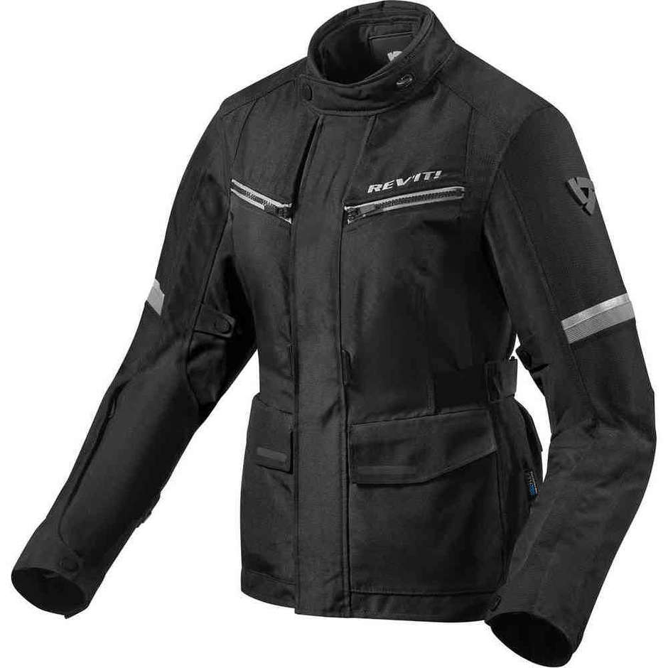 Rev'it Touring Jacket for Women in Motorcycle Fabric Jacket OUTBACK 3 LADIES Black Silver