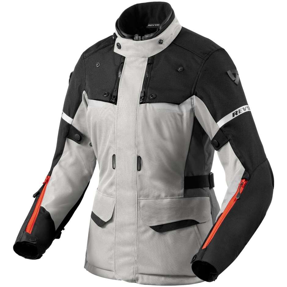 Rev'it Touring Women's Motorcycle Jacket OUTBACK 4 H2O LADIES Silver Black