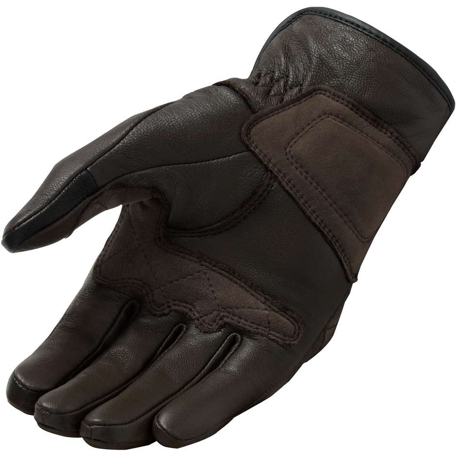 Rev'it TRACKER Brown Leather Motorcycle Gloves