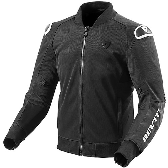 Rev'it TRACTION Motorcycle Jacket Black White