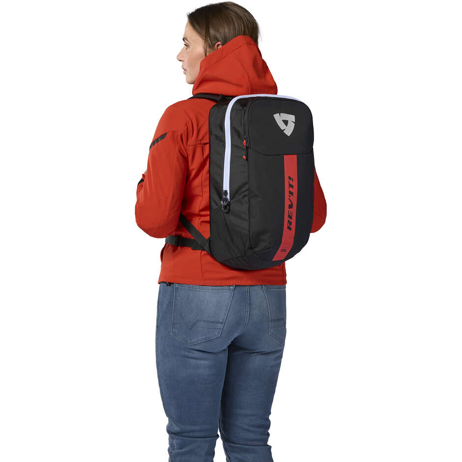 REV'IT Traject Motorcycle Backpack Black Red