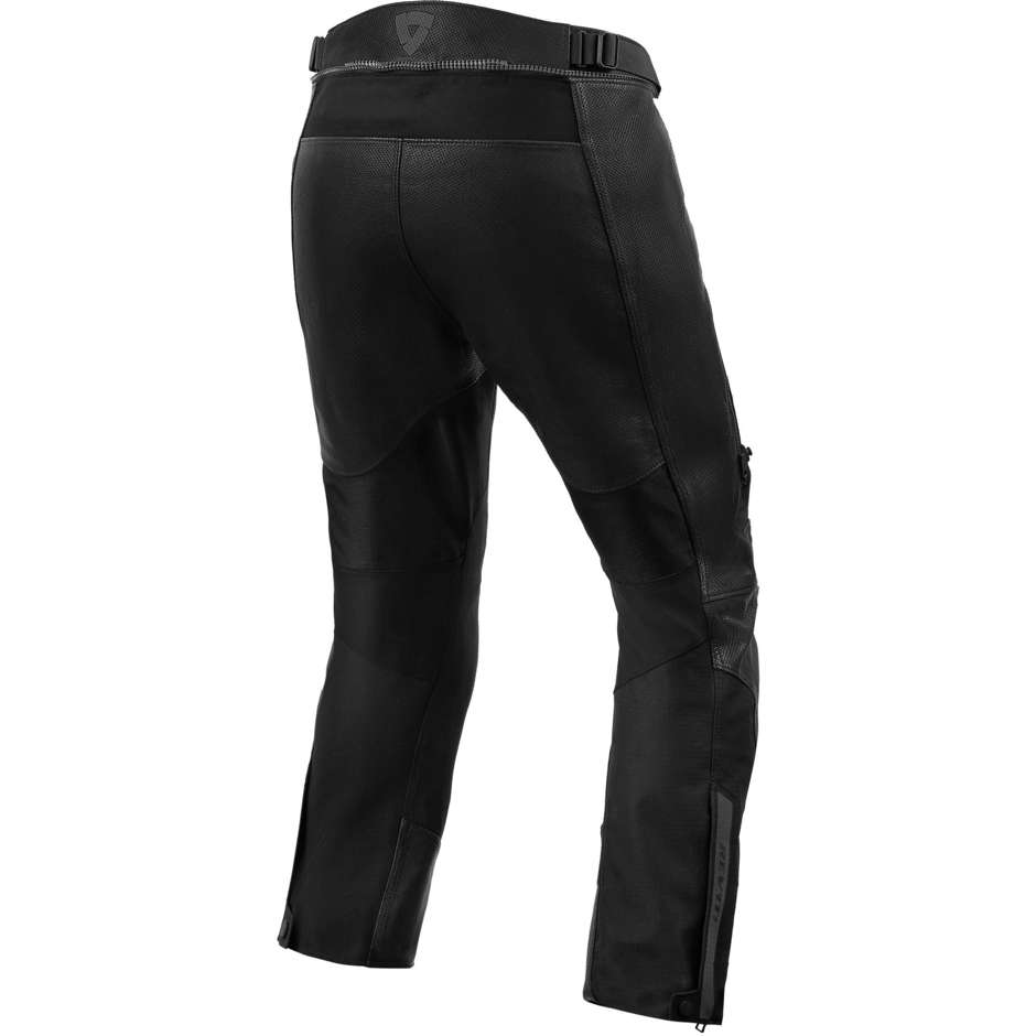 Rev'it VALVE H2O Black Shortened Motorcycle Leather Pants