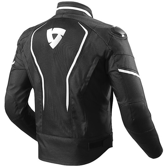 Rev'it VERTEX AIR Fabric Motorcycle Jacket Black White