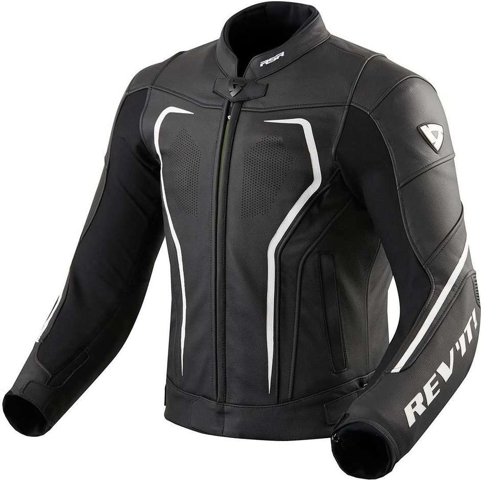 Rev'it VERTEX GT Black Leather Motorcycle Jacket