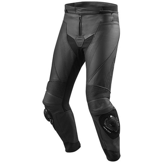 Rev'it VERTEX GT Black Standard Leather Motorcycle Pants