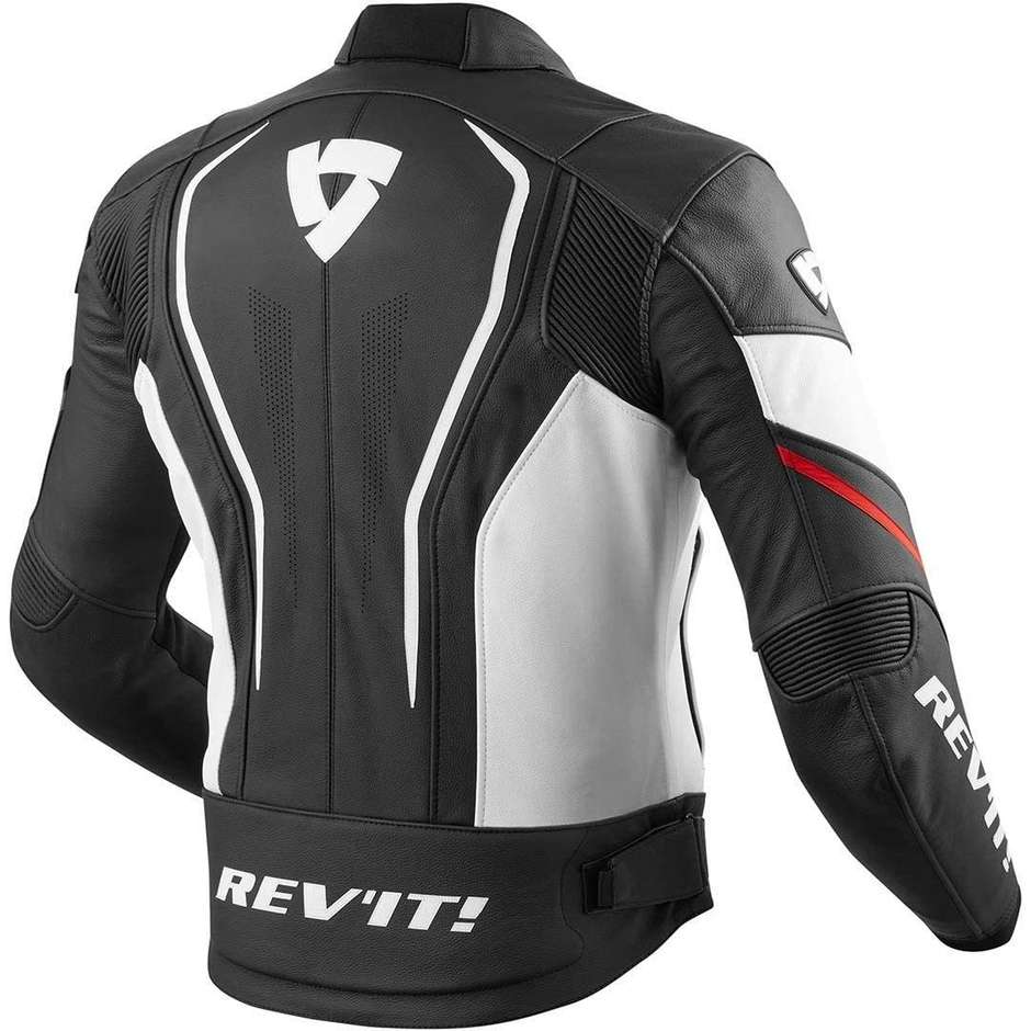 Rev'it VERTEX GT Leather Jacket Black Red