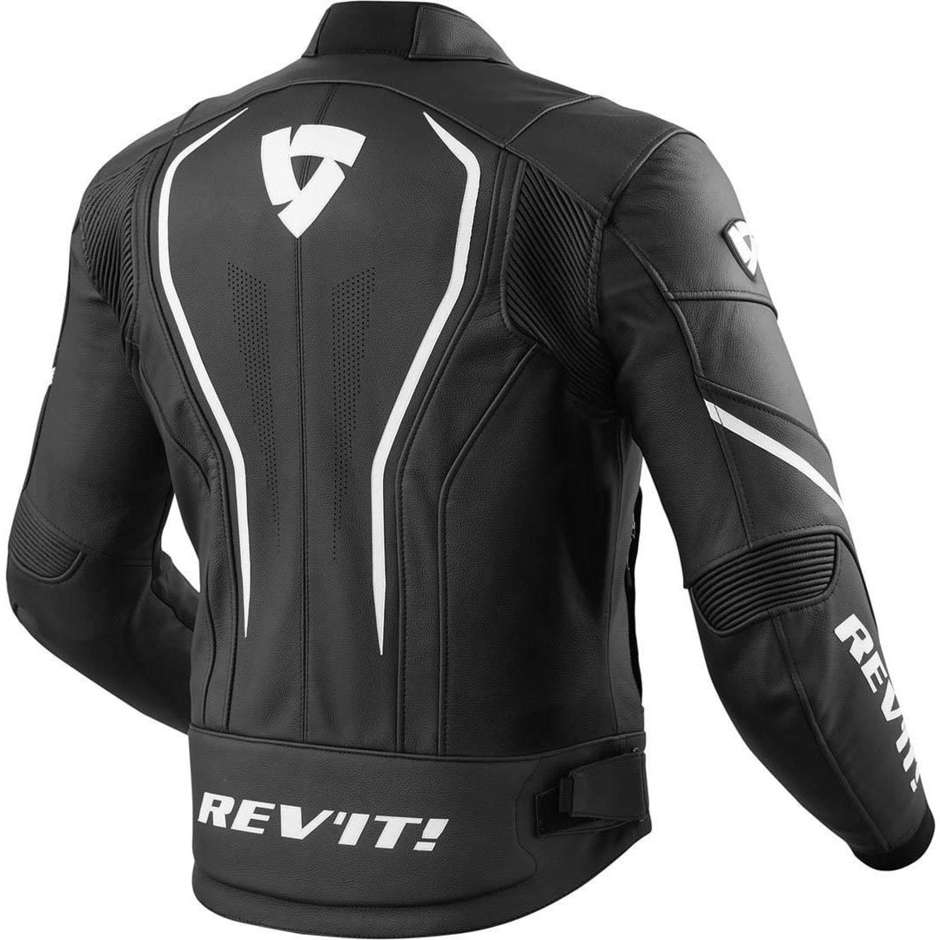 Rev'it VERTEX GT Schwarz Leder Motorradjacke