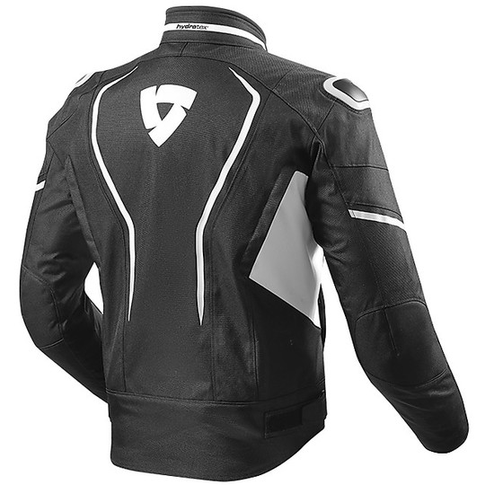 Rev'it VERTEX H2O Fabric Motorcycle Jacket Black White