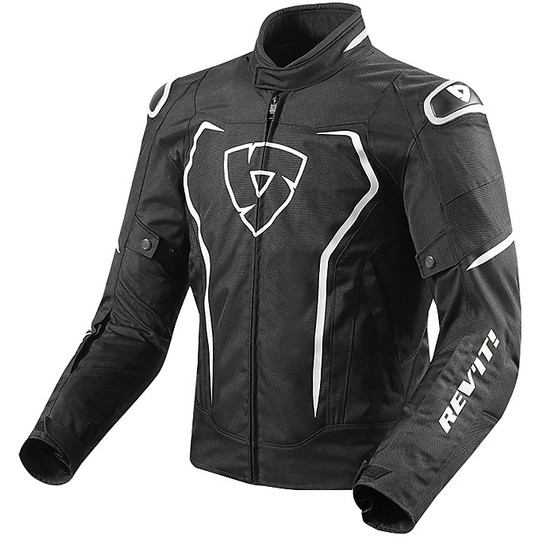 Rev'it VERTEX Motorcycle Jacket Black White