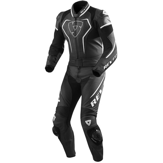 Rev'it VERTEX Pro Divisiible Motorcycle Suit Black White